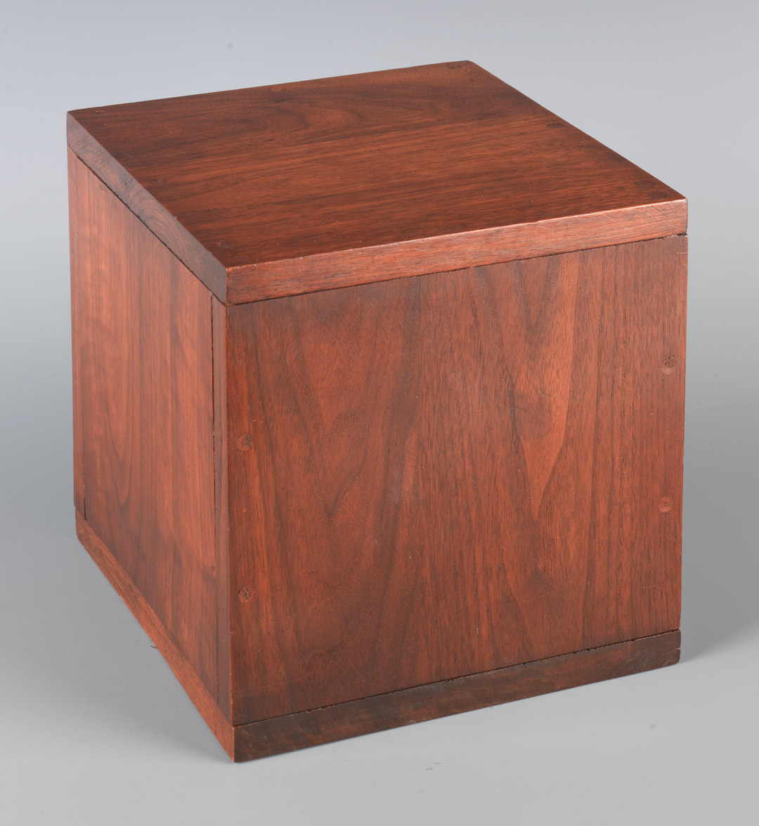 Box with the Sound of Its Own Making, 1961, Robert Morris, Wood, internal speaker, Wooden Cube: 9 3/4 x 9 3/4 x 9 3/4 in. (24.8 x 24.8 x 24.8cm) Overall: 46 x 9 3/4 x 9 3/4in. (116.8 x 24.8 x 24.8cm); TRT 3.5 hours, Gift of the Virginia and Bagley Wright Collection, 82.190, © 2007 Robert Morris / Artists Rights Society (ARS), New York.